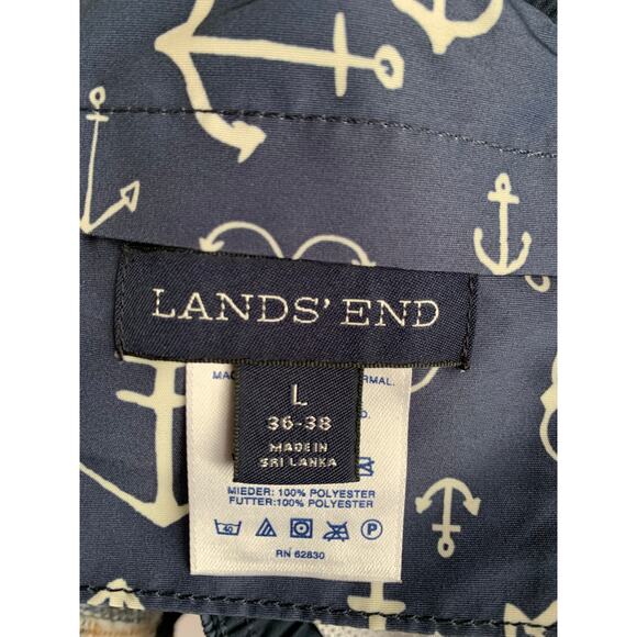 Lands End Men's Blue Anchor Swim Trunks Size Large 36-38 Inseam 7 - Picture 5 of 7